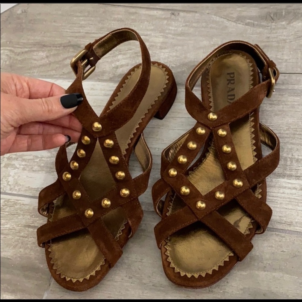 Prada suede sandals